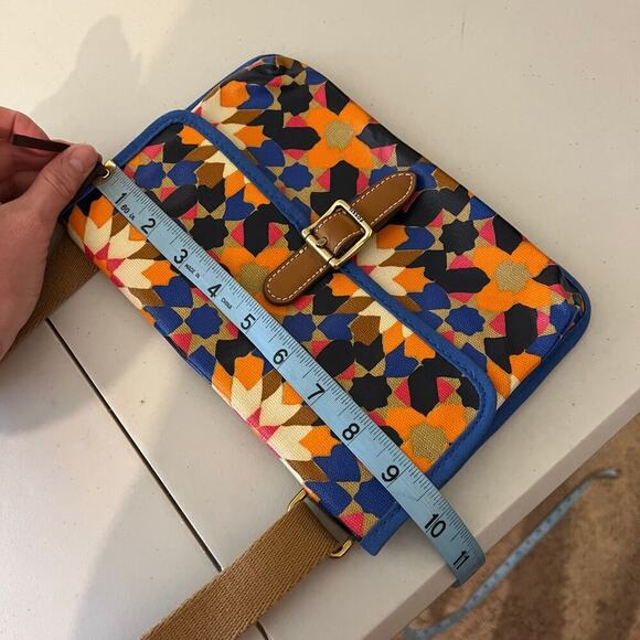 Fossil Bright Printed Indie Floral Slim Medium Crossbody Bag - Picture 12 of 14